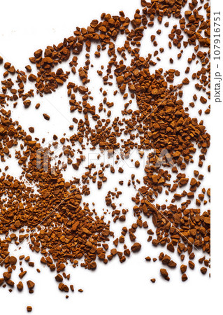 Texture of granular instant coffee Texture of granular instant coffee 107916751