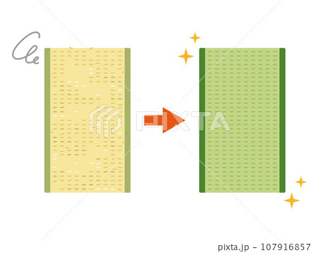 古い畳のビフォーアフターイラスト 107916857