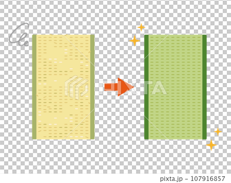 古い畳のビフォーアフターイラスト 107916857