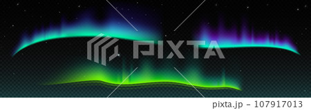 Northern lights with neon glowing effect 107917013