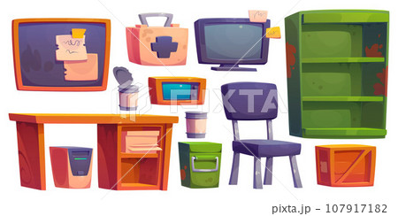 Furniture and equipment for underground bunker 107917182