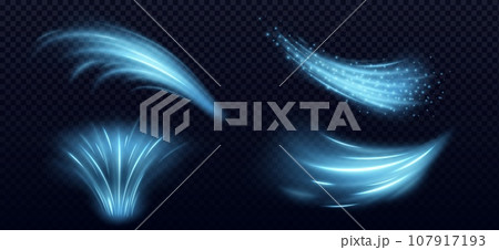 Blue wind air flow light effect, cold fresh wave Blue wind air flow light effect, cold fresh wave 107917193