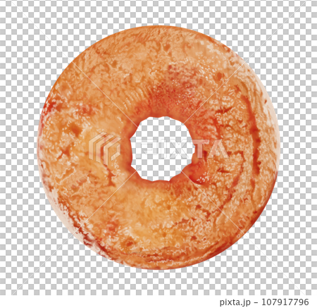 Plain donut hole donut illustration 107917796