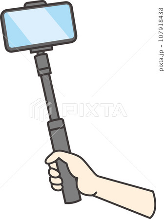 自撮り棒を持つ手のイラスト 自撮り棒を持つ手のイラスト 107918438