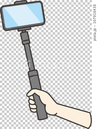 自撮り棒を持つ手のイラスト 自撮り棒を持つ手のイラスト 107918438