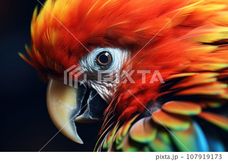 Portrait of a parrot close-up Portrait of a parrot close-up 107919173