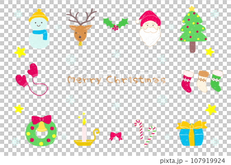 Hand-drawn Christmas card (white background) Hand-drawn Christmas card (white background) 107919924
