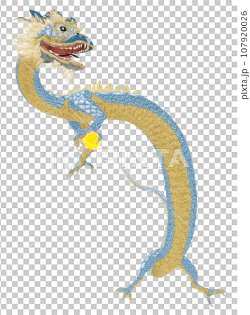 Realistic dragon illustration Realistic dragon illustration 107920026