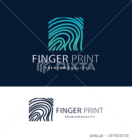 Premium Fingerprint Logo, Human Identity Design Simple Line Model Template Illustration Premium Fingerprint Logo, Human Identity Design Simple Line Model Template Illustration 107920718