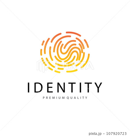 Premium Fingerprint Logo, Human Identity Design Simple Line Model Template Illustration Premium Fingerprint Logo, Human Identity Design Simple Line Model Template Illustration 107920723
