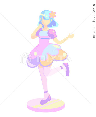 アニメキャラクターフィギュアのイラスト アニメキャラクターフィギュアのイラスト 107920910