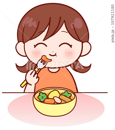 野菜が好きな女の子 107921180