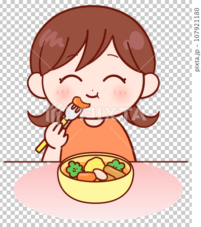 野菜が好きな女の子 107921180