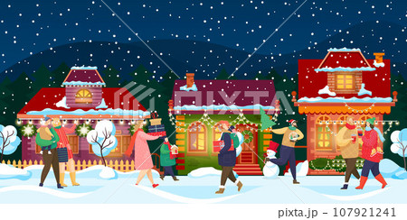 Happy new year. Vector illustration. The New Years poster serves as visual reminder upcoming celebrations The background New Year creates vibrant and festive ambiance The happy New Year concept 107921241