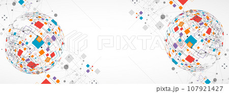 Abstract technology sphere background. Global network consept. 107921427