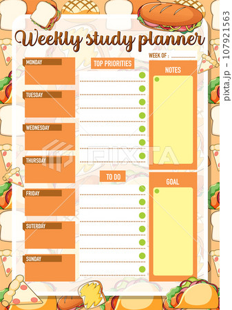 Student Lesson Plan and To-Do List Template 107921563