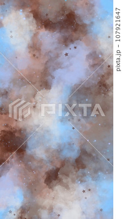 幻想的な星空の縦長背景イメージ 幻想的な星空の縦長背景イメージ 107921647