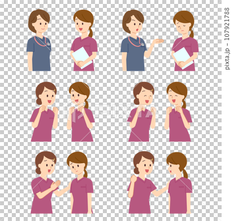 Various scenes of nurses 107921788
