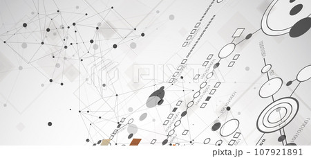 Abstract background on technological and...のイラスト素材 [107921891] - PIXTA