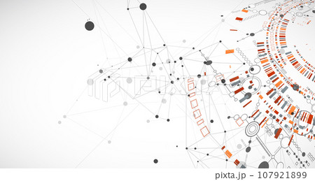 Abstract background on technological and...のイラスト素材 [107921899] - PIXTA