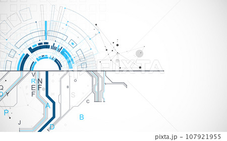 Scientific and technological ART concept. Abstract background with plexus effect. 107921955