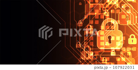 Data security Illustrates cyber data or information privacy idea. Color internet technology. 107922031