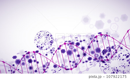 Abstract futuristic background for design works.Science template, wallpaper or banner with a DNA molecules. Abstract futuristic background for design works.Science template, wallpaper or banner with a DNA molecules. 107922175