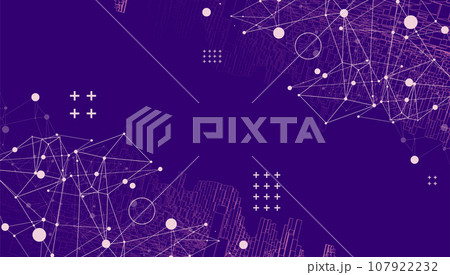 Square pattern. Wireframe background. Futuristic vector illustration. 107922232