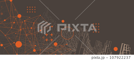 Square pattern. Wireframe background. Futuristic vector illustration. Square pattern. Wireframe background. Futuristic vector illustration. 107922237