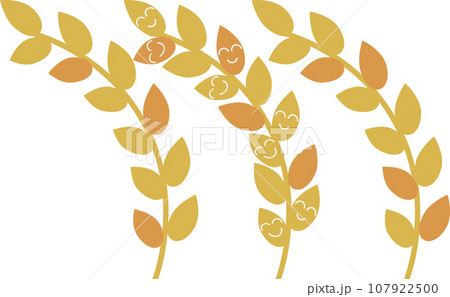 かわいい稲のキャラクターイラスト 107922500