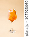 Alcoholic and non alcoholic cocktail concept on clear empty background 107923060