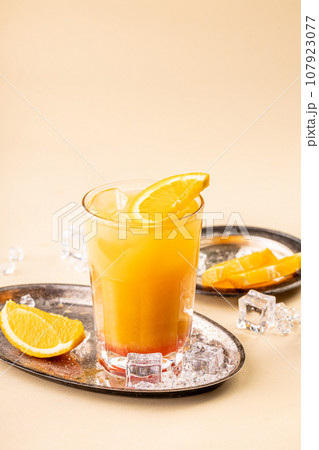 Alcoholic and non alcoholic cocktail concept on clear empty background Alcoholic and non alcoholic cocktail concept on clear empty background 107923077
