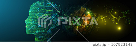 Plexus Artificial Intelligence concept. Creative brain concept background. Plexus Artificial Intelligence concept. Creative brain concept background. 107923145