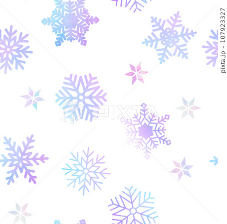 雪の結晶のシームレスパターン 107923327