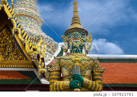 Giant statue in the Temple of the Emerald Buddha. 107923781