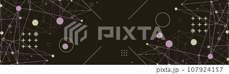 Template for science and technology presentation. Plexus style background. 107924157