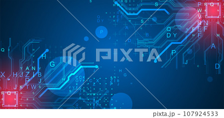 CPU concept. Circuit board. Technology background. 107924533