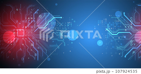 CPU concept. Circuit board. Technology background. 107924535