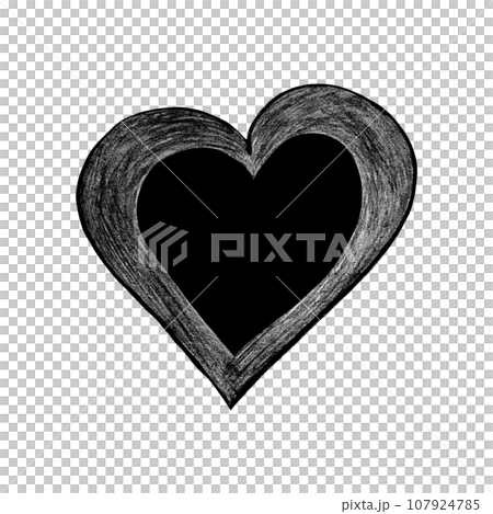 Black Heart Drawn by Colored Pencil. The Sign of World Heart Day. Symbol of Valentines Day. Heart Shape Isolated on White Background. Black Heart Drawn by Colored Pencil. The Sign of World Heart Day. Symbol of Valentines Day. Heart Shape Isolated on White Background. 107924785