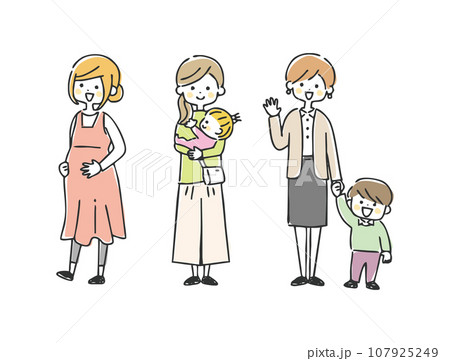 出産・育児・子育てのイラスト 107925249