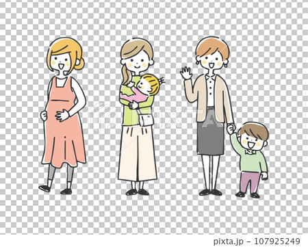 出産・育児・子育てのイラスト 107925249