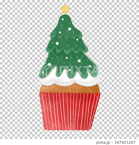 Christmas cupcake 107925267