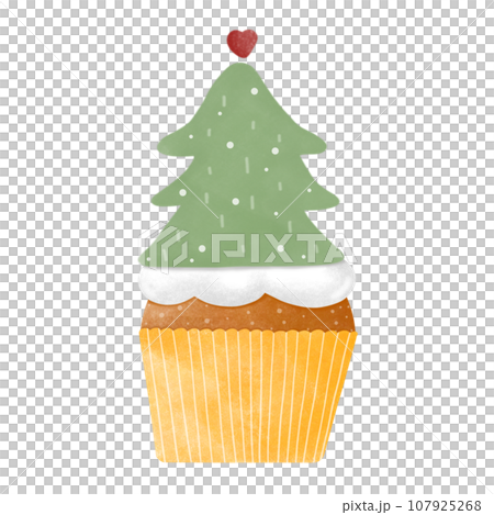 Christmas cupcake 107925268