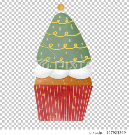 Christmas cupcake 107925269