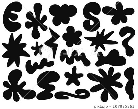 Abstract shapes, clouds, waves, flowers pack Abstract shapes, clouds, waves, flowers pack 107925563