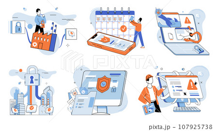 Information privacy. Vector illustration. Safeguarding personal datis paramount in digital era Information privacy is metaphorical key unlocks protection and safety personal data Safeguarding access 107925738