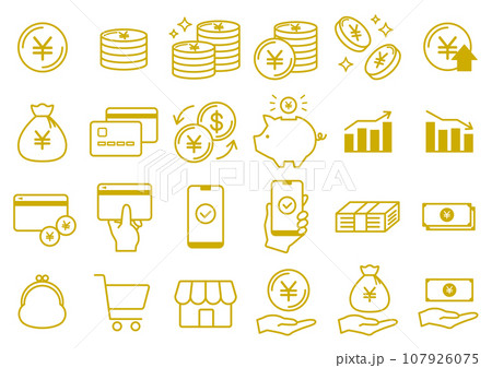 お金のアイコンセット お金のアイコンセット 107926075