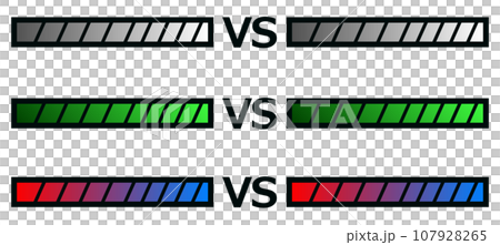 ゲームなどで生命力やヒットポイントを表示するイラスト 107928265