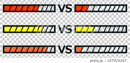 ゲームなどで生命力やヒットポイントを表示するイラスト 107928267