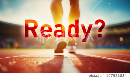 スタートラインで「ready?」準備はいいか自問する At the start AI生成画像 107928824